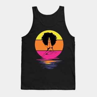 Praying Afro Girl, Black woman, Natural Hair, Black Queen Tank Top